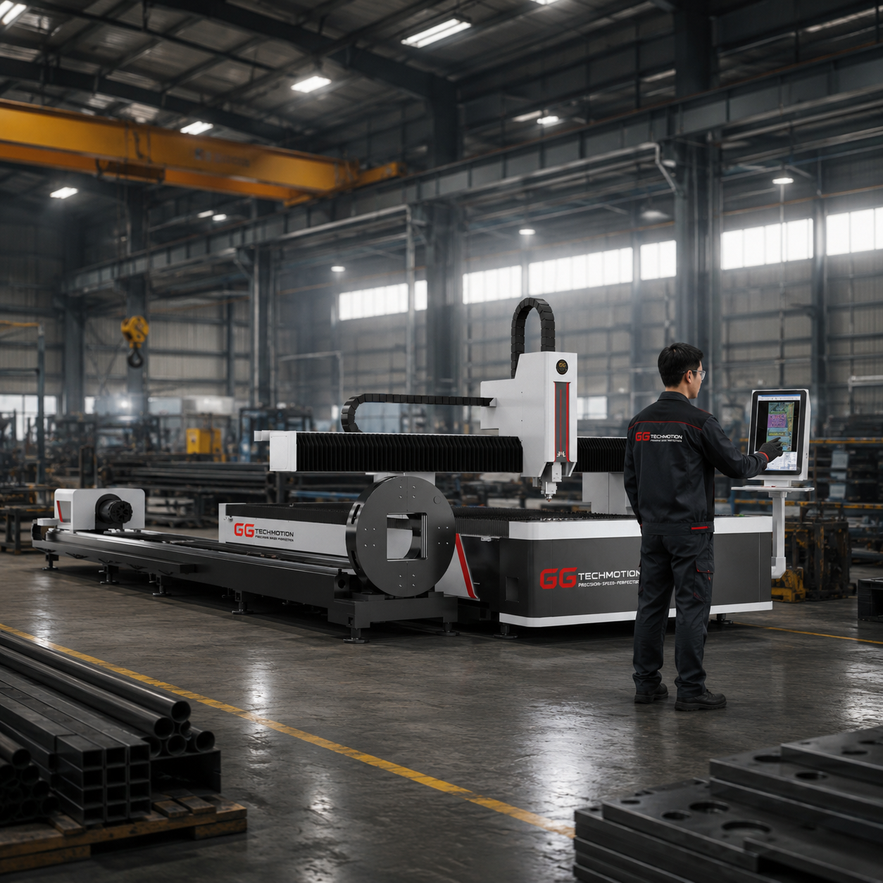Plate And Tube Fiber Laser Cutting Machine TMJX FT - Image 2